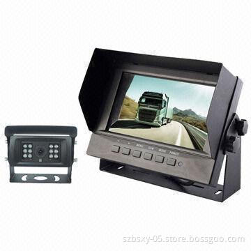 Car Rear-view Camera System with 7-inch Monitor, Cameras for Heavy-duty Equipment